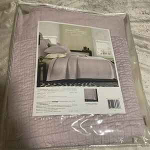 Real Simple Light Pink Quilted Coverlet